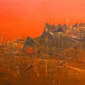 Abstract acrylic painting titled 'Untitled', 24x48 inches, by artist Dnyaneshwar Dhavale on canvas