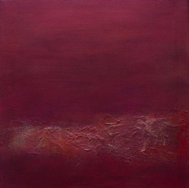 Abstract acrylic painting titled 'Untitled', 12x12 inches, by artist Goutam Mukherjee on Canvas