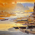 Seascape acrylic painting titled 'Untitled', 24x30 inches, by artist Hari Dhongade on Canvas