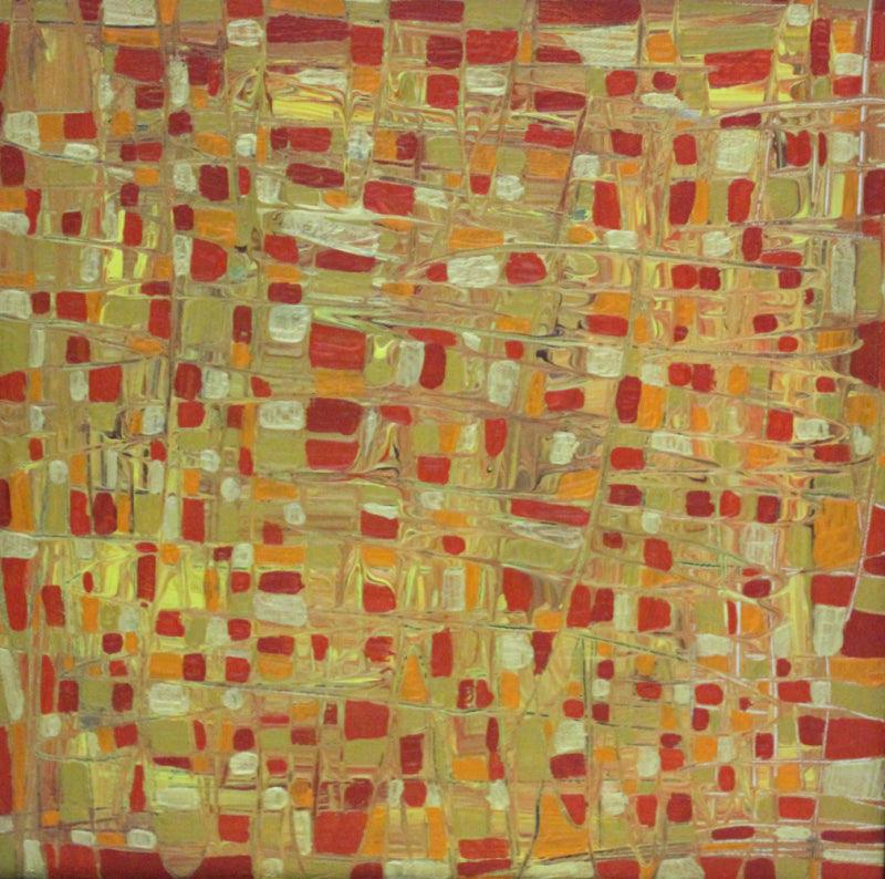 Abstract acrylic painting titled 'Untitled', 12x12 inches, by artist Rama Krishna V on Canvas