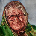 Portrait watercolor painting titled 'Untitled', 11x15 inches, by artist Dr Uday Bhan on Paper