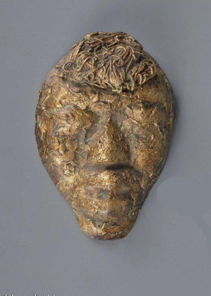 Figurative sculpture titled 'Untitled', 7x5x2 inches, by artist Kishor Sharma on Bronze