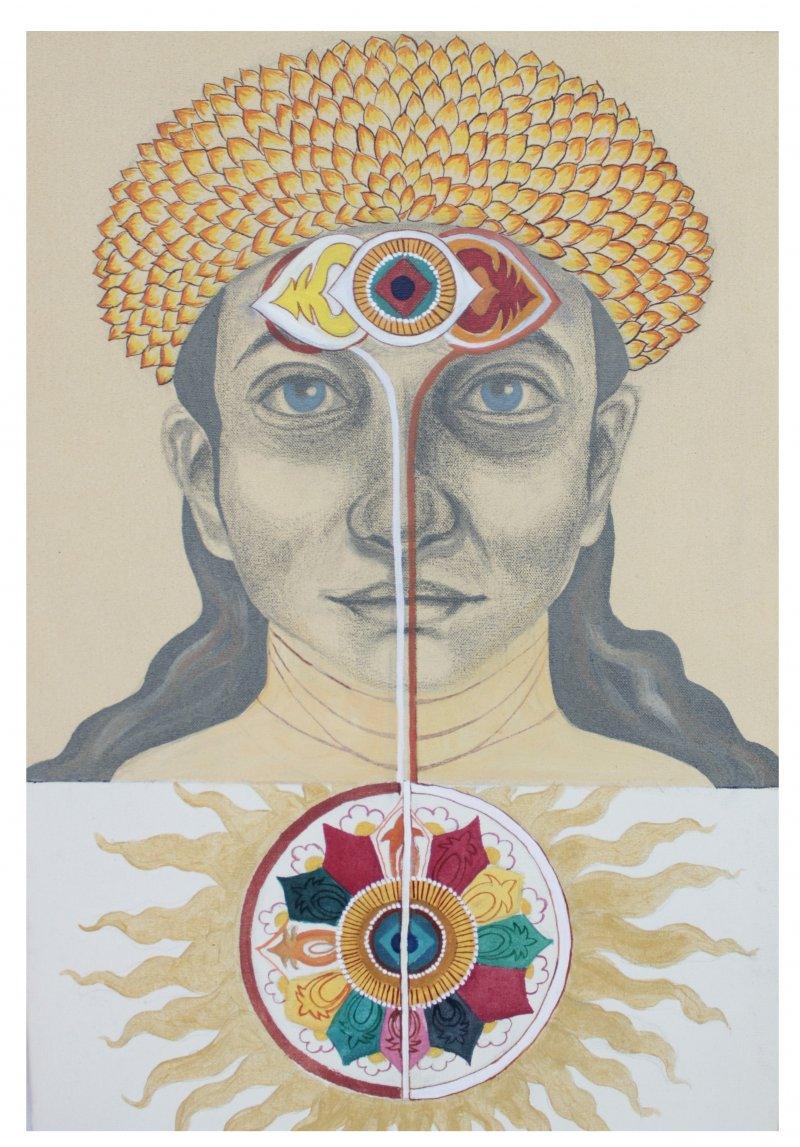 Figurative acrylic painting titled 'Untitled', 24x16 inches, by artist Shailika Shrivastava on Canvas