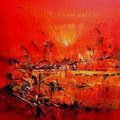 Abstract acrylic painting titled 'Untitled', 22x18 inches, by artist Dnyaneshwar Dhavale on Canvas