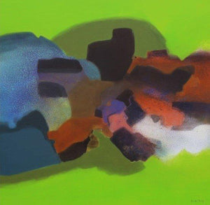 Abstract acrylic painting titled 'Untitled', 48x48 inches, by artist Ravindra Parkhi on Canvas