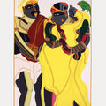 Figurative serigraphs painting titled 'Untitled', 30x22 inches, by artist Thota Vaikuntam on Paper
