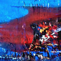 Abstract acrylic painting titled 'Untitled', 18x12 inches, by artist Dnyaneshwar Dhavale on Canvas