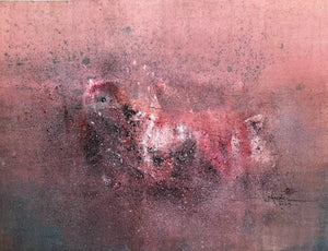 Abstract acrylic painting titled 'Untitled', 24x36 inches, by artist Dnyaneshwar Dhavale on Canvas