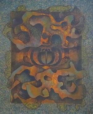 contemporary mixed media painting titled 'Untitled', 36x30 inches, by artist Rahul Pawar on Canvas