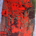 Abstract mixed media painting titled 'Untitled', 65x42 inches, by artist Kashinath Jadhav on Paper