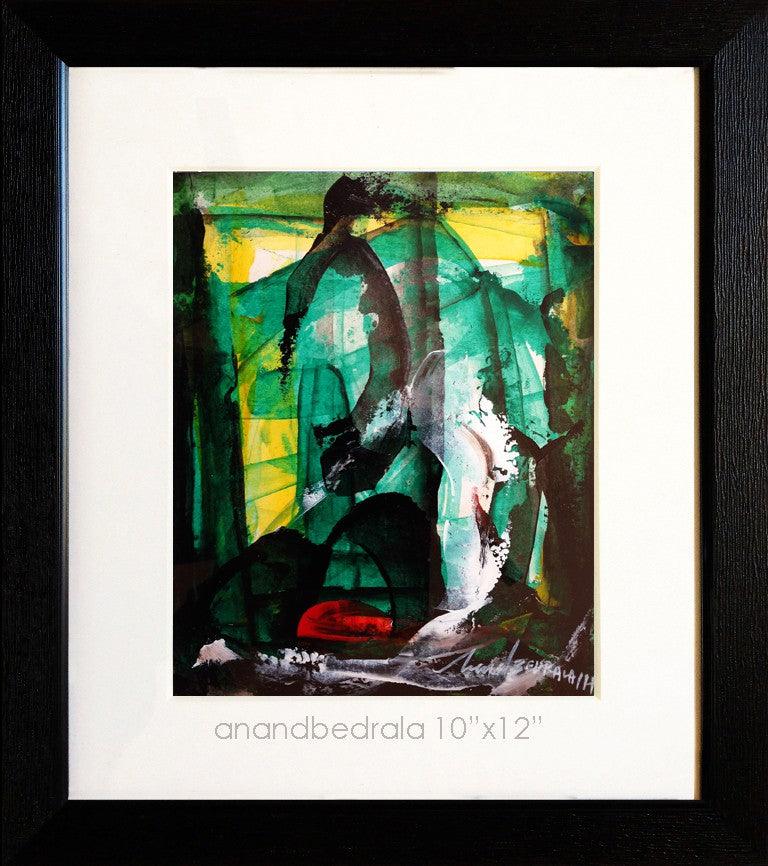 Abstract acrylic painting titled 'Untitled', 12x10 inches, by artist Anand Bedrala on Acid Free Paper