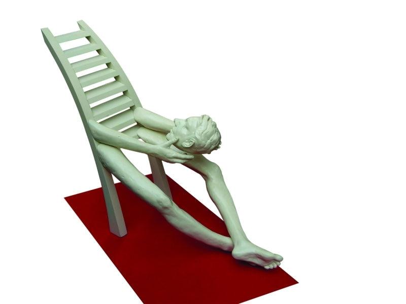 contemporary sculpture titled 'Untitled', 48x42x24 inches, by artist Rakesh Sadhak on Wood, Fibre