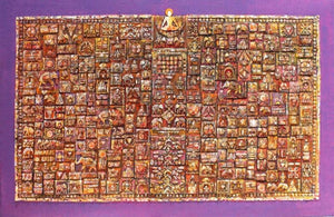 Religious acrylic painting titled 'Untitled', 72x120 inches, by artist Ram Thorat on Canvas