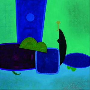 Abstract acrylic painting titled 'Untitled', 60x60 inches, by artist Bhushan Vaidhya on Canvas