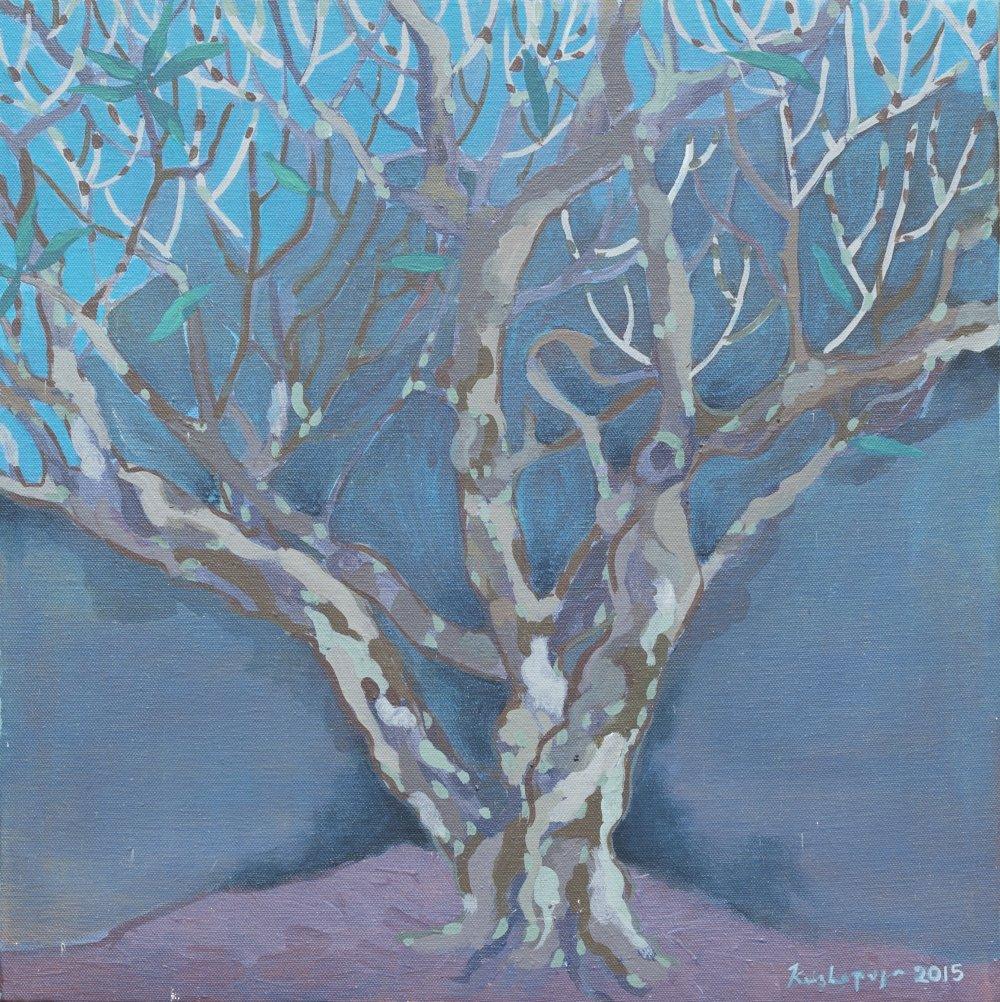 Nature artcontent titled 'Untitled', 18x18 inches, by artist Krishna Priya on canvas