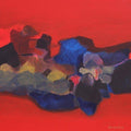 Abstract acrylic painting titled 'Untitled', 24x24 inches, by artist Ravindra Parkhi on Canvas