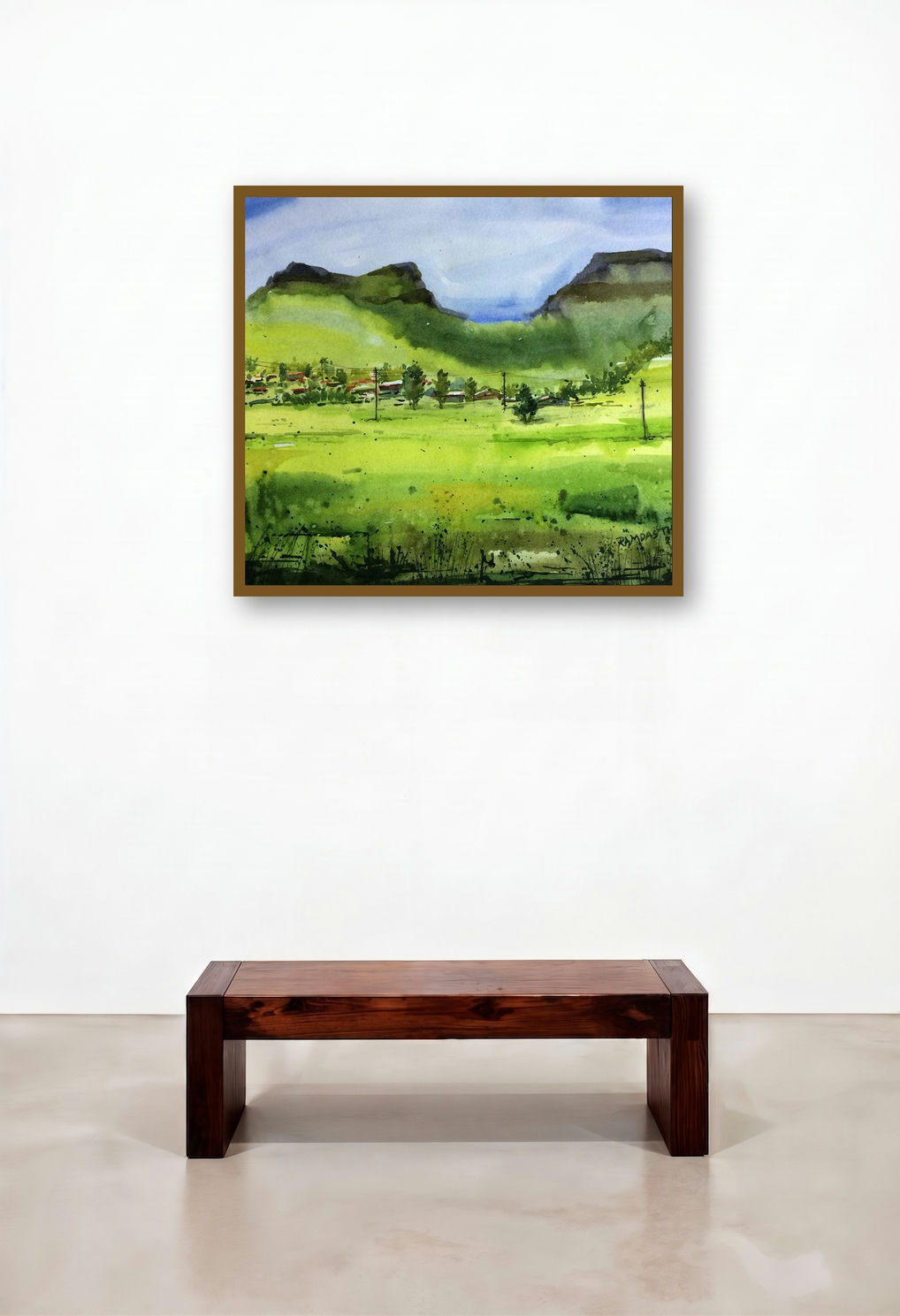 Untitled (Mountain Village Landscape)