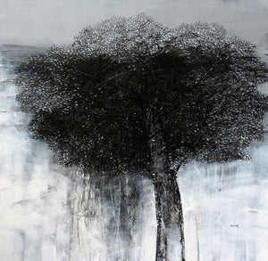 Landscape acrylic painting titled 'Untitled', 36x36 inches, by artist Bhaskar Rao on Canvas