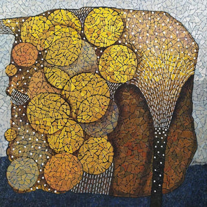 Abstract oil painting titled 'Untitled Ii', 36x36 inches, by artist Pravin Randive on Canvas