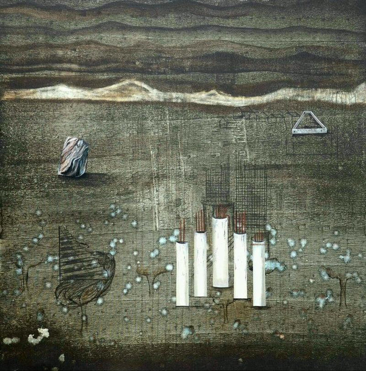 Urban Metaphor Painting by Ashish Kushwaha | ArtZolo.com