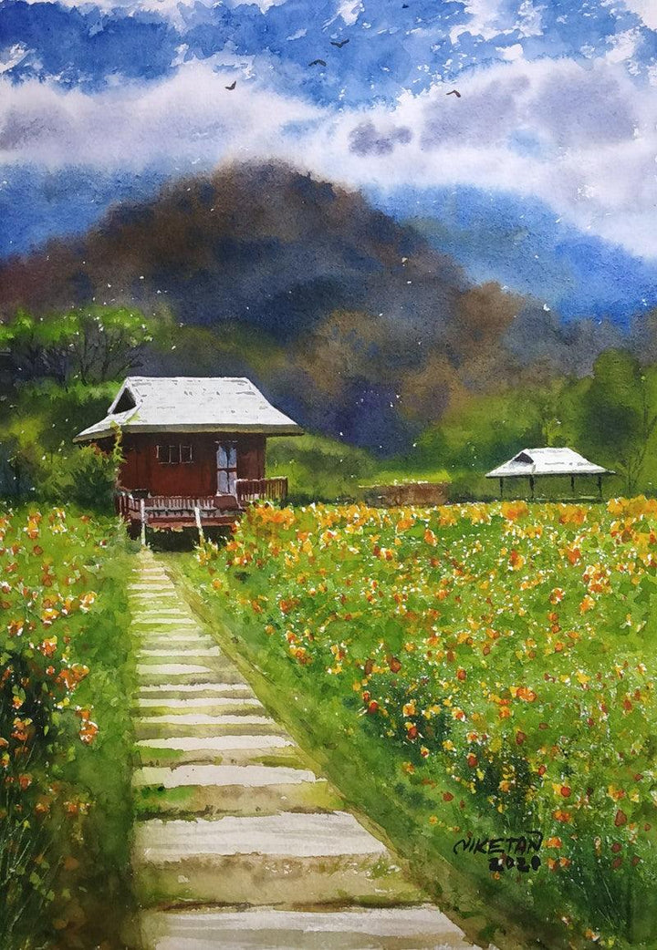 Valley Of Flowers Painting by Niketan Bhalerao | ArtZolo.com