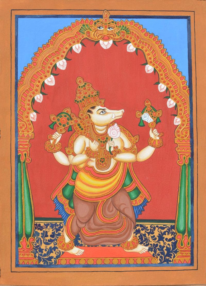 Varaha Avatara Traditional Art by Radhika Ulluru | ArtZolo.com