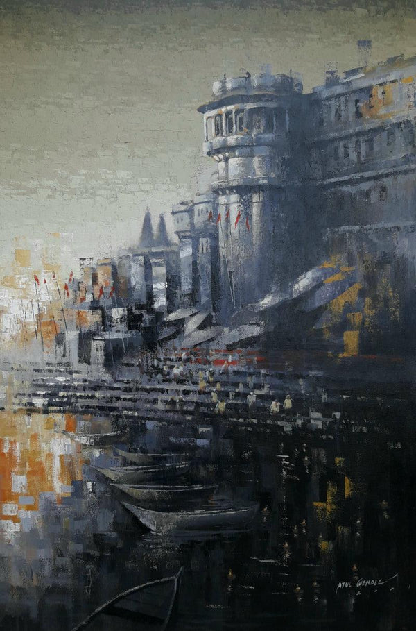 Varanasi 1 Painting by Atul Gendle | ArtZolo.com