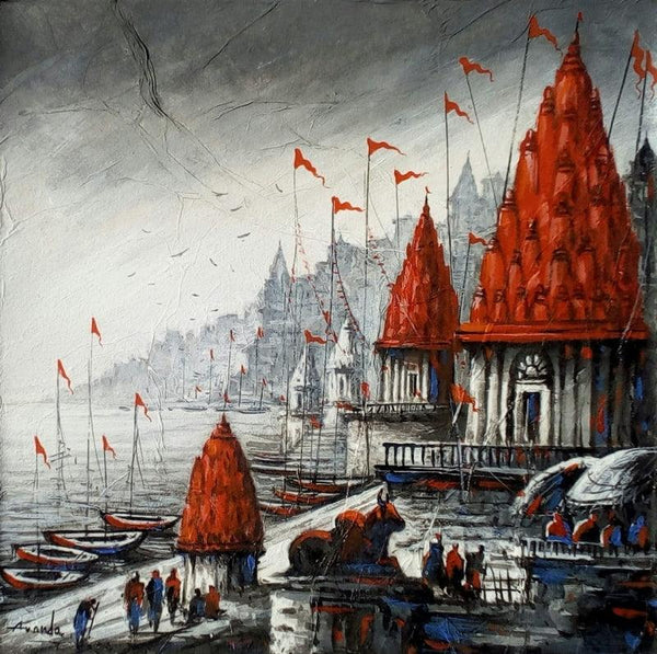 Varanasi 4 Painting by Ananda Das | ArtZolo.com