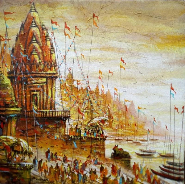 Varanasi 5 Painting by Ananda Das | ArtZolo.com