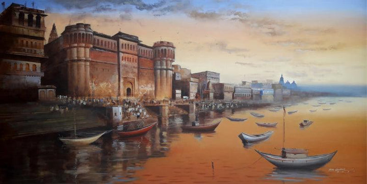 Varanasi 6 Painting by Atul Gendle | ArtZolo.com
