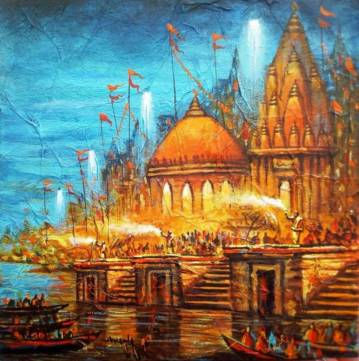 Varanasi 6 Painting by Ananda Das | ArtZolo.com