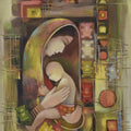 Figurative oil painting titled 'Vatsalya', 36x48 inches, by artist Durshit Bhaskar on Canvas