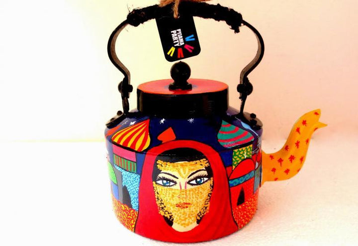 Veiled Woman Tea Kettle Handicraft by Rithika Kumar | ArtZolo.com