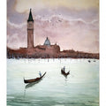 Cityscape watercolor painting titled 'Venice Italy', 7x11 inches, by artist Arunava Ray on Paper