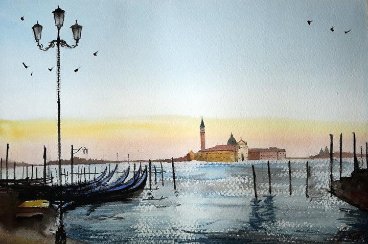 Venice Italy Painting by Arunava Ray | ArtZolo.com