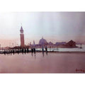Cityscape watercolor painting titled 'Venice Italy', 7x11 inches, by artist Arunava Ray on Paper