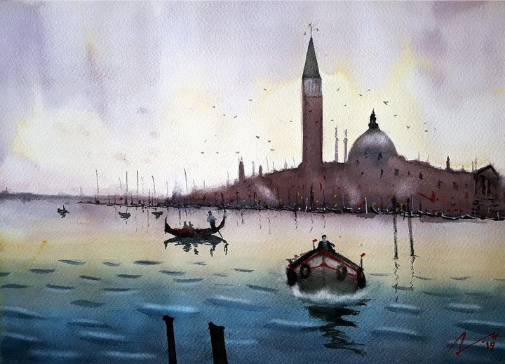 Venice Itatly Painting by Arunava Ray | ArtZolo.com