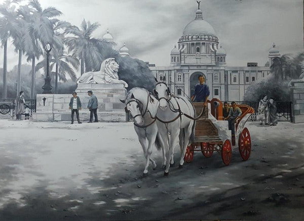 Victoria Terminus (Calcutta) Painting by Amlan Dutta | ArtZolo.com
