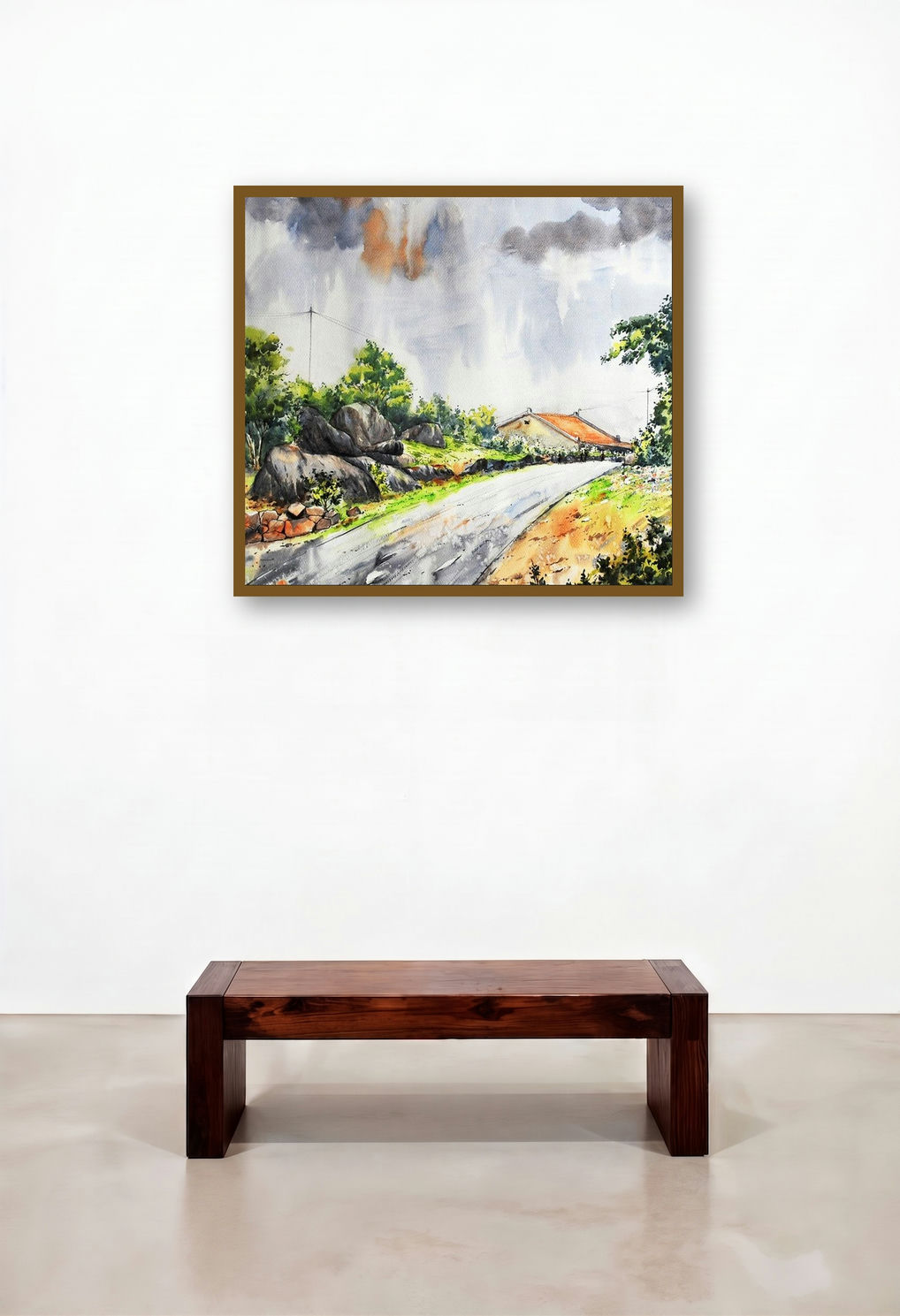 Village 1 (Rainy Day Landscape)