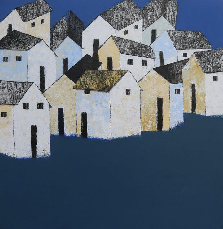 Village 7 Painting by Nagesh Ghodke | ArtZolo.com