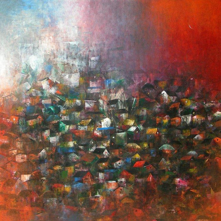 Village Of My Dreams Painting by M Singh | ArtZolo.com