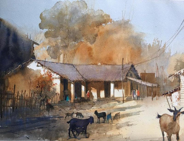 Village Series 1 Painting by Bijay Biswaal | ArtZolo.com
