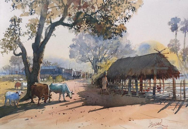 Village Series 4 Painting by Bijay Biswaal | ArtZolo.com