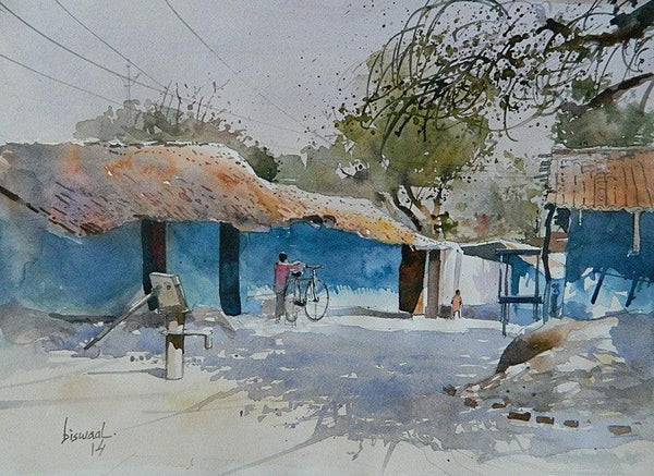 Village Side Painting by Bijay Biswaal | ArtZolo.com