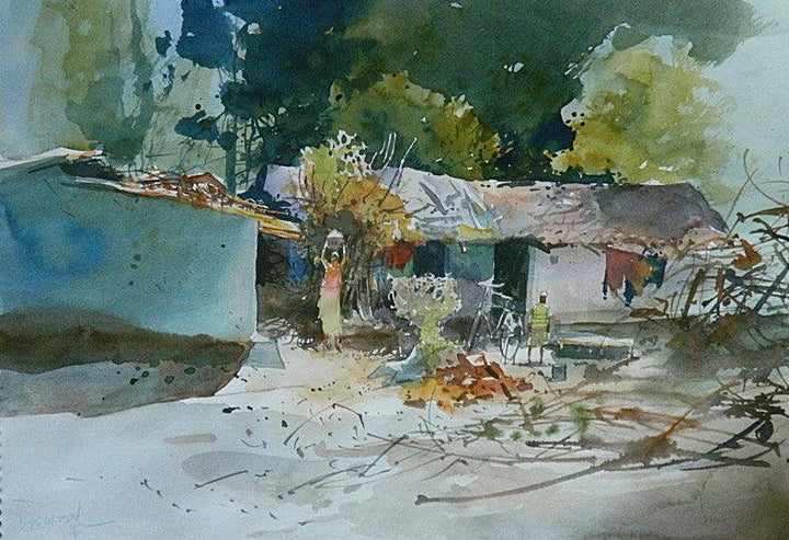 Village Side Ii Painting by Bijay Biswaal | ArtZolo.com