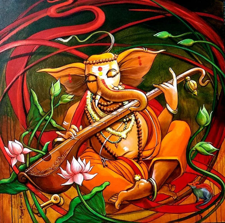 Vinayakam Painting by Manoj Das | ArtZolo.com