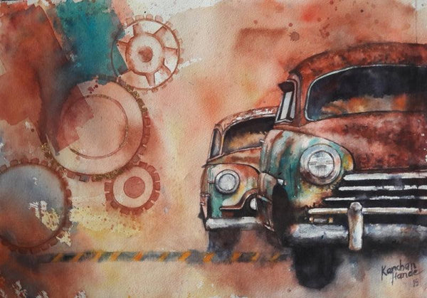 Vintage Series 4 Painting by Kanchan Hande | ArtZolo.com