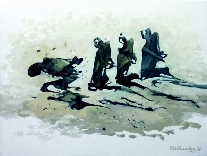 Violence For Peace Painting by Tirthankar Biswas | ArtZolo.com