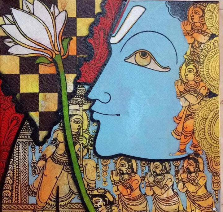 Vishnu 2 Painting by Ramesh Gorjala | ArtZolo.com