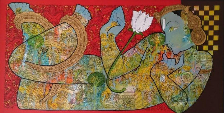 Vishnu Painting by Ramesh Gorjala | ArtZolo.com